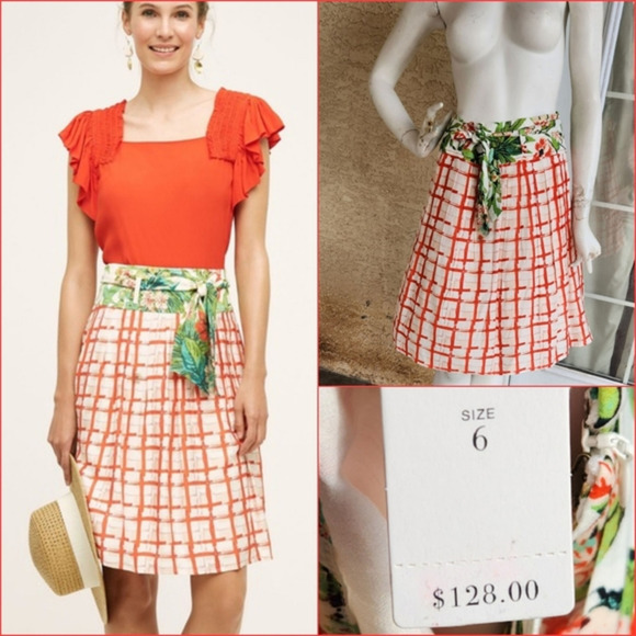 Anthropologie‎ Maeve Midi County Fair Skirt